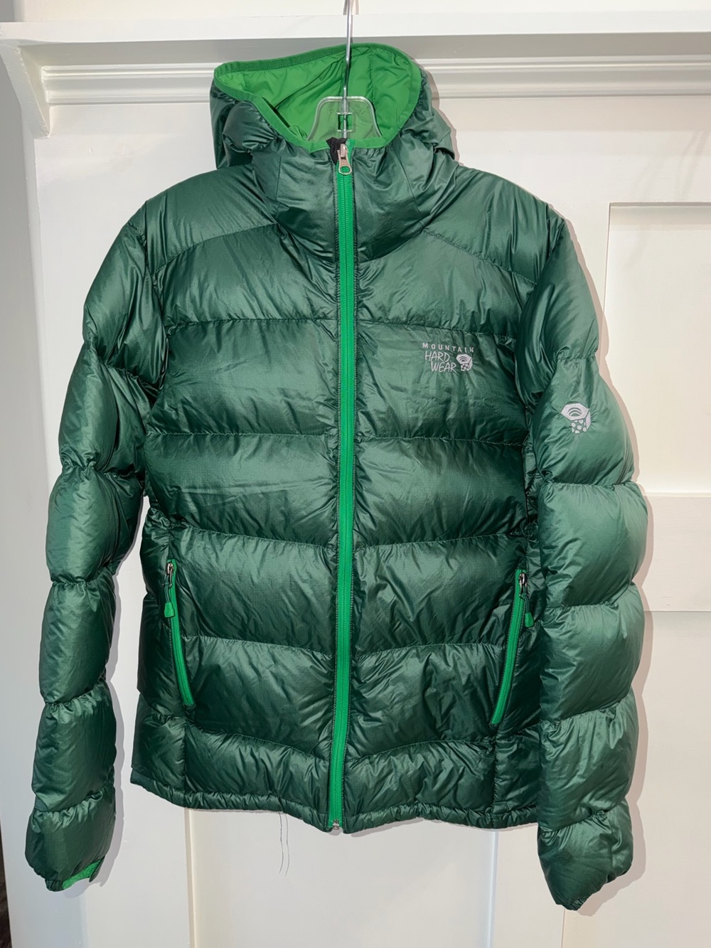 Mountain Hardwear Kelvinator Down Hoody Jacket Green Puffer Winter Size M